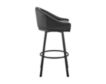 Armen Living Eleanor Black Counter Stool with Black Base small image number 3