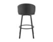 Armen Living Eleanor Black Counter Stool with Black Base small image number 5