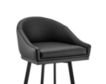 Armen Living Eleanor Black Counter Stool with Black Base small image number 6