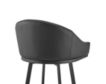 Armen Living Eleanor Black Counter Stool with Black Base small image number 7