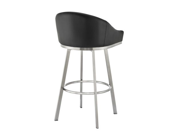 Armen Living Eleanor Black Counter Stool with Stainless Steel Base large image number 4