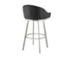 Armen Living Eleanor Black Counter Stool with Stainless Steel Base small image number 4