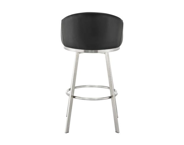 Armen Living Eleanor Black Counter Stool with Stainless Steel Base large image number 5