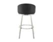 Armen Living Eleanor Black Counter Stool with Stainless Steel Base small image number 5