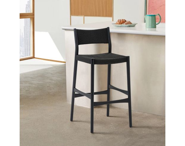 Armen Living Erie Black Barstool large image number 11