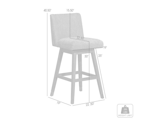 Armen Living Isabella Gray Barstool large image number 11