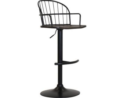 Armen Living Edward Black/Brown Adjustable Counter Stool