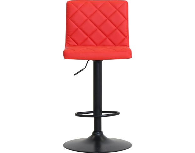 Armen Living Duval Red Adjustable Swivel Counter Stool large image number 1