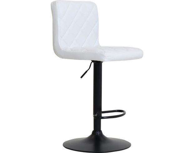 Armen Living Duval White Adjustable Swivel Counter Stool large image number 2