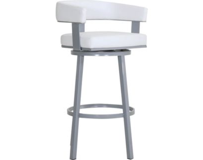 Armen Living Lorin White Swivel Barstool