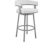 Armen Living Lorin White Swivel Counter Stool small image number 3