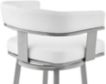 Armen Living Lorin White Swivel Counter Stool small image number 5