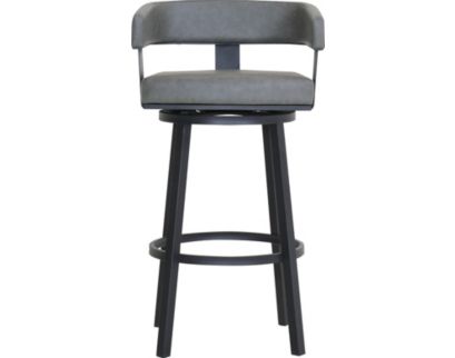 Armen Living Lorin Gray Swivel Barstool