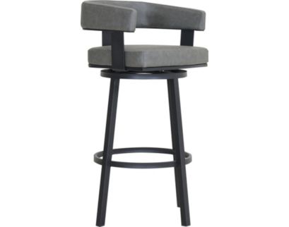 Armen Living Lorin Gray Swivel Barstool