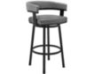 Armen Living Lorin Gray Swivel Counter Stool small image number 1