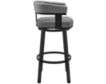 Armen Living Lorin Gray Swivel Counter Stool small image number 3