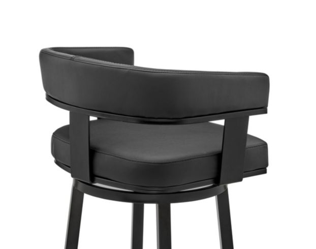 Armen Living Lorin Black Swivel Barstool large image number 3