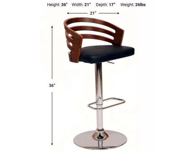 Armen Living Adele Swivel Barstool large image number 6