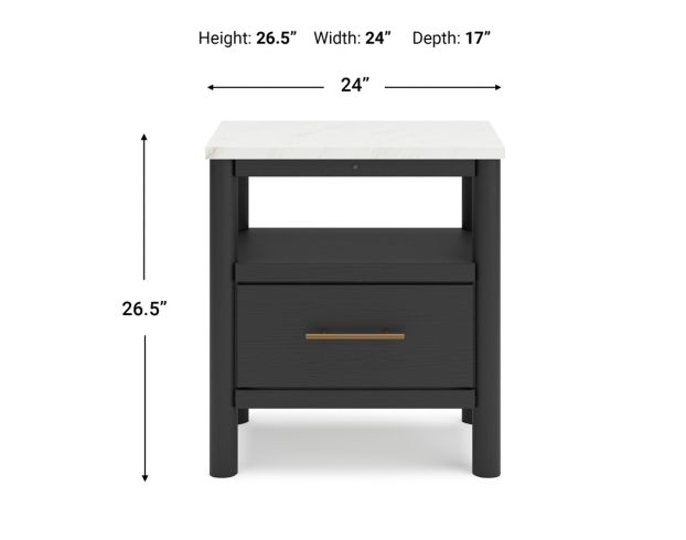 Ashley Furniture Industries In Cadmori Black Nightstand large image number 11