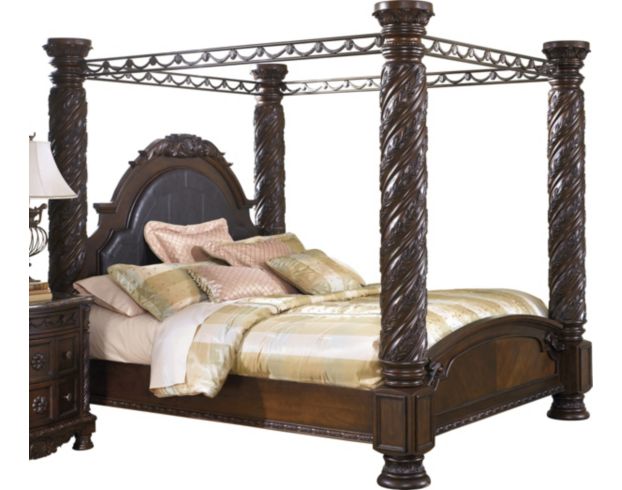 Ashley North Shore King Canopy Bed large image number 1