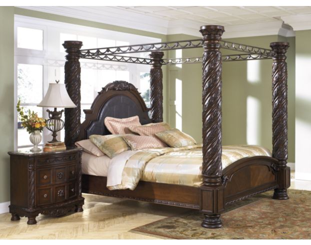 Ashley North Shore King Canopy Bed large image number 2