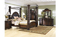 Ashley North Shore 4-Piece King Canopy Bedroom Set
