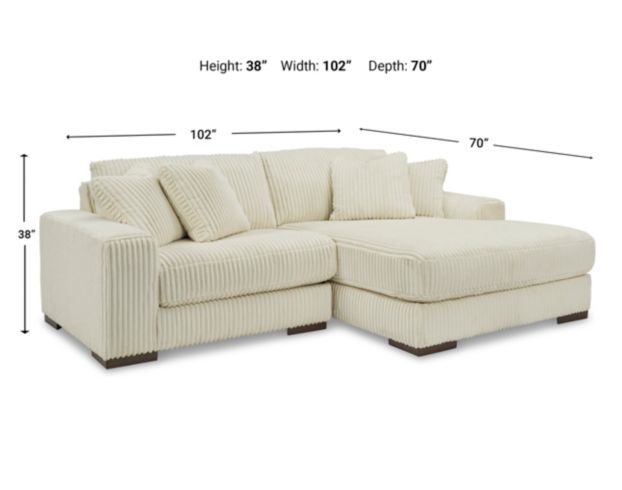 Ashley Lindyn 2-Piece Modular Loveseat with Chaise large image number 5