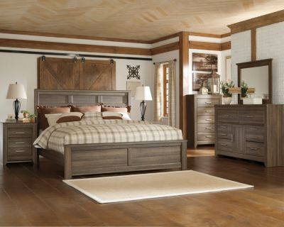 Ashley Juararo 4-Piece King Panel Bedroom Set | Homemakers Furniture