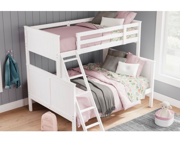 Ashley Nextonfort Twin Over Full White Bunkbed large image number 8