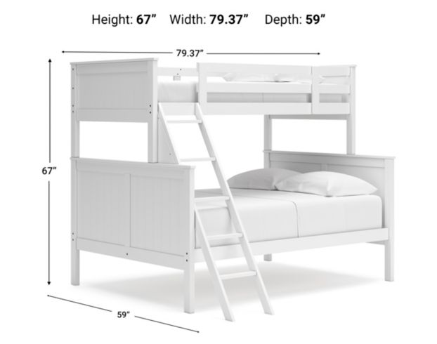 Ashley Nextonfort Twin Over Full White Bunkbed large image number 10