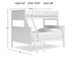 Ashley Nextonfort Twin Over Full White Bunkbed small image number 10