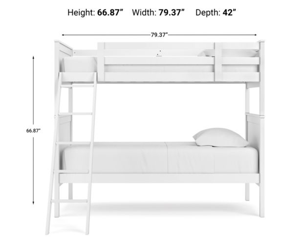 Ashley Nextonfort Twin White Bunkbed large image number 10