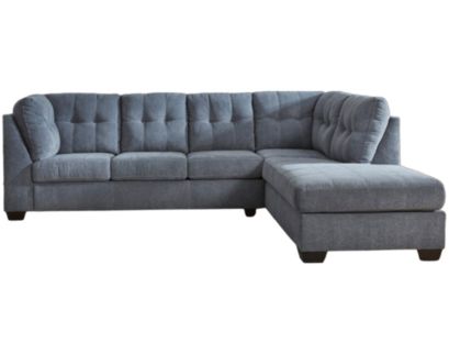 Ashley Marleton Denim Blue 2-Piece Sleeper Sectional with Right Chaise