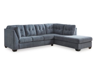 Ashley Marleton Denim Blue 2-Piece Sleeper Sectional with Right Chaise