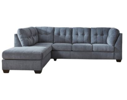 Ashley Marleton Denim Blue 2-Piece Sleeper Sectional with Left Chaise