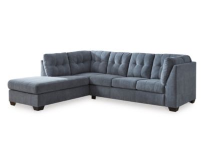 Ashley Marleton Denim Blue 2-Piece Sleeper Sectional with Left Chaise