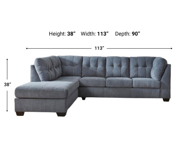 Ashley Marleton Denim Blue 2-Piece Sleeper Sectional with Left Chaise large image number 6