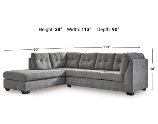 Ashley Marleton Gray 2-Piece Sleeper Sectional with Left Chaise large image number 5