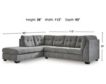 Ashley Marleton Gray 2-Piece Sleeper Sectional with Left Chaise small image number 5