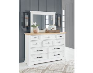 Ashley Ashbryn 10-Drawer Dresser with Mirror