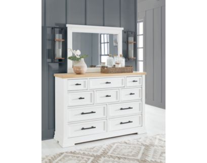 Ashley Ashbryn 10-Drawer Dresser with Mirror