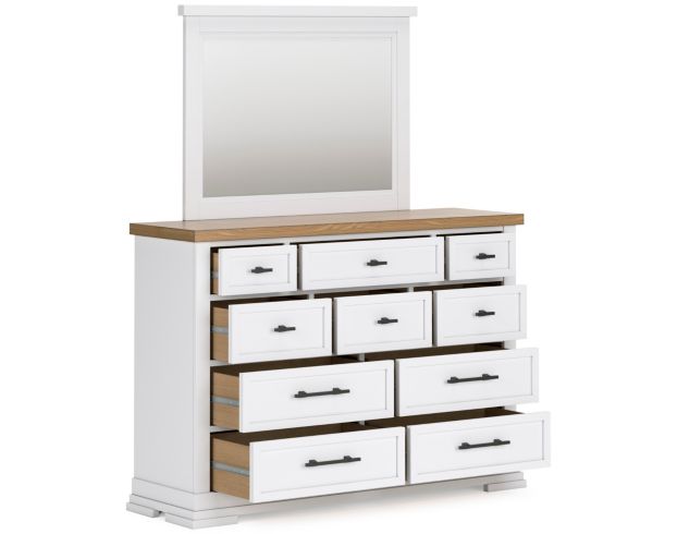 Ashley Ashbryn 10-Drawer Dresser with Mirror large image number 4