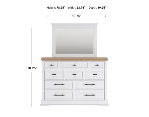 Ashley Ashbryn 10-Drawer Dresser with Mirror large image number 10