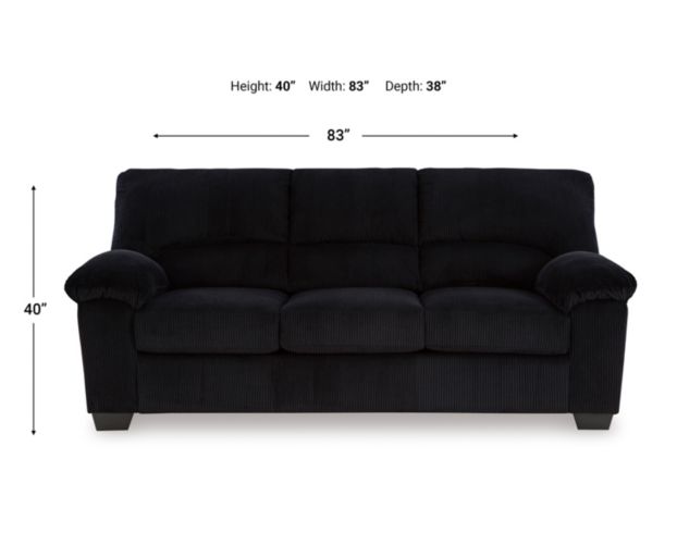 Ashley Simplejoy Onyx Sofa large image number 6