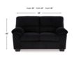 Ashley Simplejoy Onyx Loveseat small image number 6