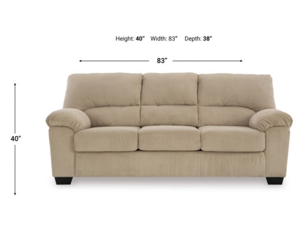 Ashley Simplejoy Sand Sofa large image number 6