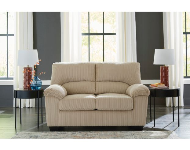 Ashley Simplejoy Sand Loveseat large image number 5