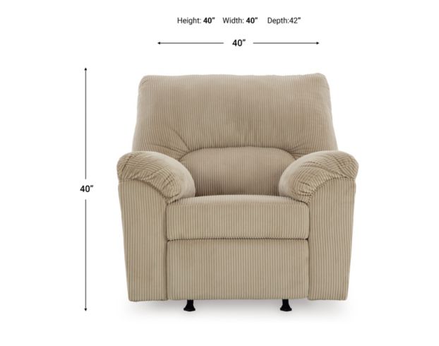 Ashley Furniture Industries In Simplejoy Sand Recliner large image number 9