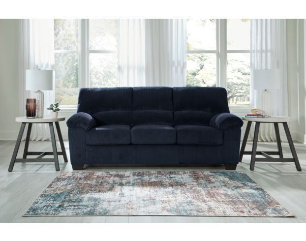 Ashley Simplejoy Navy Sofa large image number 5