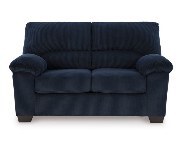 Ashley Simplejoy Navy Loveseat large image number 1